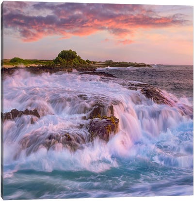 Wawaloli Beach Crashing Waves, Big Island, Hawaii Canvas Art Print - Tim Fitzharris