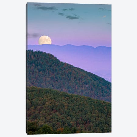 Moon Over Massanutten Mountain, Shenandoah National Park, Virginia, Composite Canvas Print #TFI1949} by Tim Fitzharris Canvas Art