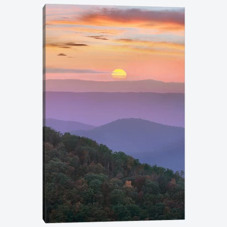 Blue Ridge Sunrise, Great Smoky Mountains National Park, Tennessee Canvas Print #TFI1973} by Tim Fitzharris Art Print