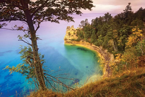 Michigan: Castle Rock Overlooking Lake Superior, Pictured Rocks National Lakeshore, Michigan by Tim Fitzharris