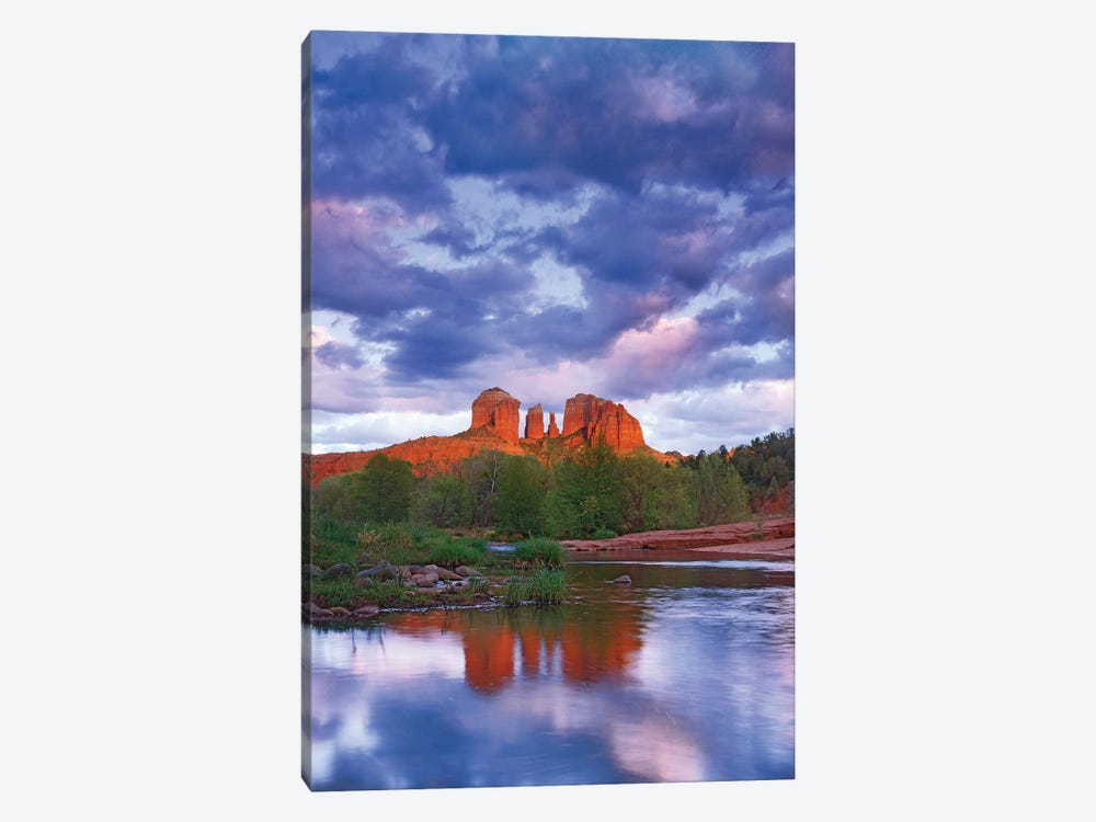 Cathedral Rock Reflected In Oak Creek At Red Rock Crossing, Red Rock State Park Near Sedona, Arizona II by Tim Fitzharris 1-piece Canvas Art