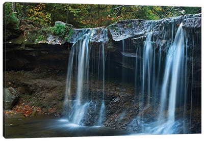 Cayuga Falls, Ricketts Glen State Park, Pennsylvania Canvas Art Print - Waterfall Art