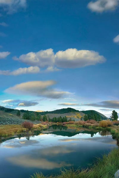 Idaho: Clouds Reflected In River, Salmon River Valley, Idaho by Tim Fitzharris