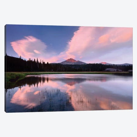 Clouds Reflected In Sparks Lake, Oregon Canvas Print #TFI224} by Tim Fitzharris Art Print