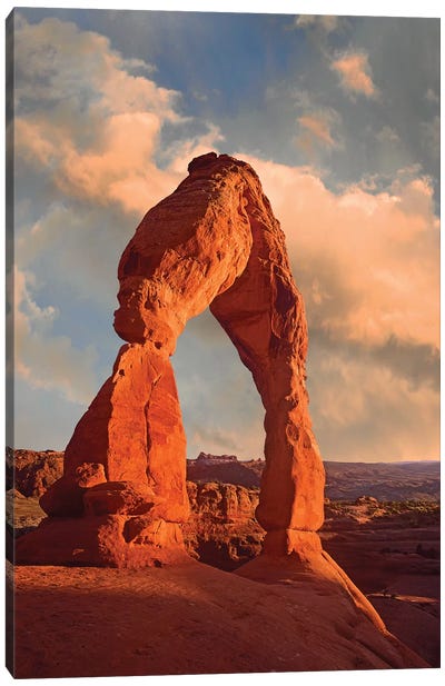 Delicate Arch In Arches National Park, Utah II Canvas Art Print - Desert Landscape Photography