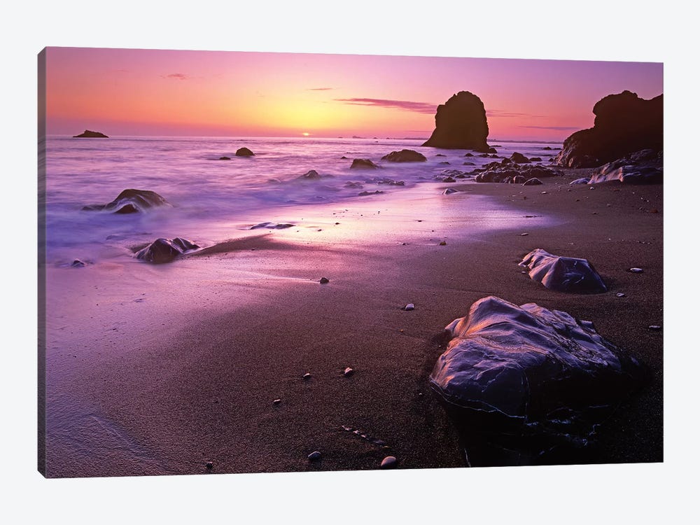 Enderts Beach At Sunset, Redwood National Park, California by Tim Fitzharris 1-piece Canvas Print