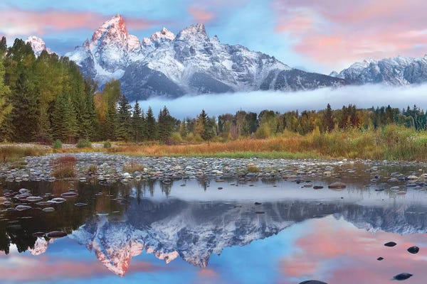 Tim Fitzharris: Grand Tetons Reflected In Lake I, Grand Teton National Park, Wyoming by Tim Fitzharris