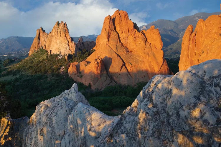 Gray Rock And South Gateway Rock, Conglomerate Sandstone Formations, Garden Of The Gods, Colorado Springs, Colorado I