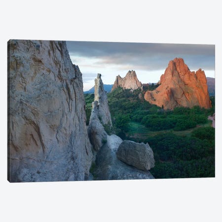 Gray Rock And South Gateway Rock, Conglomerate Sandstone Formations, Garden Of The Gods, Colorado Springs, Colorado II Canvas Print #TFI413} by Tim Fitzharris Canvas Print