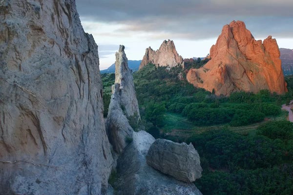 Colorado Springs: Gray Rock And South Gateway Rock, Conglomerate Sandstone Formations, Garden Of The Gods, Colorado Springs, Colorado II by Tim Fitzharris