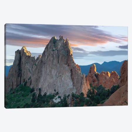 Gray Rock And South Gateway Rock, Conglomerate Sandstone Formations, Garden Of The Gods, Colorado Springs, Colorado III Canvas Print #TFI414} by Tim Fitzharris Canvas Wall Art