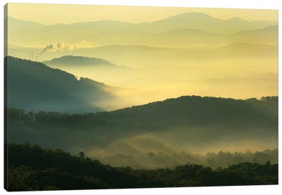 Appalachian Mountains From Doughton Park, Blue Ridge Parkway, North Carolina I Canvas Art Print - Appalachian Mountains