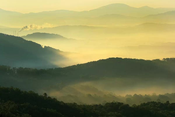 North Carolina: Appalachian Mountains From Doughton Park, Blue Ridge Parkway, North Carolina I by Tim Fitzharris