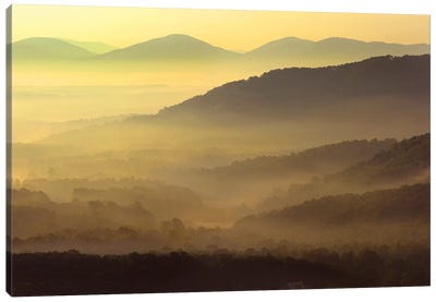 Appalachian Mountains From Doughton Park, Blue Ridge Parkway, North Carolina II Canvas Art Print - North Carolina Art