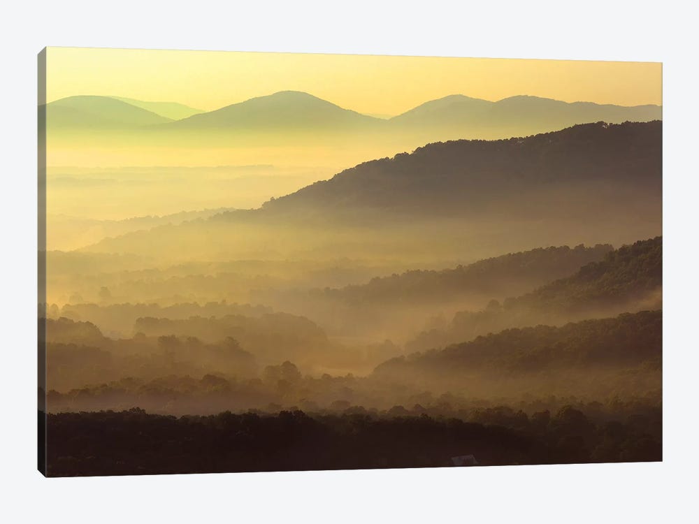 Appalachian Mountains From Doughton Park, Blue Ridge Parkway, North Carolina II by Tim Fitzharris 1-piece Canvas Wall Art