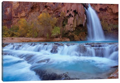 Havasu Falls, Grand Canyon, Arizona VI Canvas Art Print - Waterfall Art