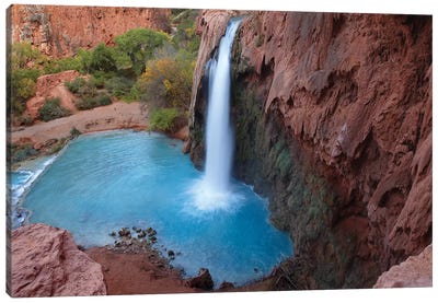 Havasu Falls, Grand Canyon, Arizona VII Canvas Art Print - Waterfall Art