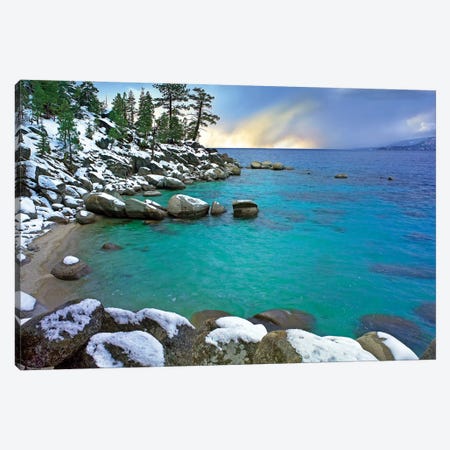 Hidden Beach And Memorial Point, Lake Tahoe, Nevada Canvas Print #TFI466} by Tim Fitzharris Art Print