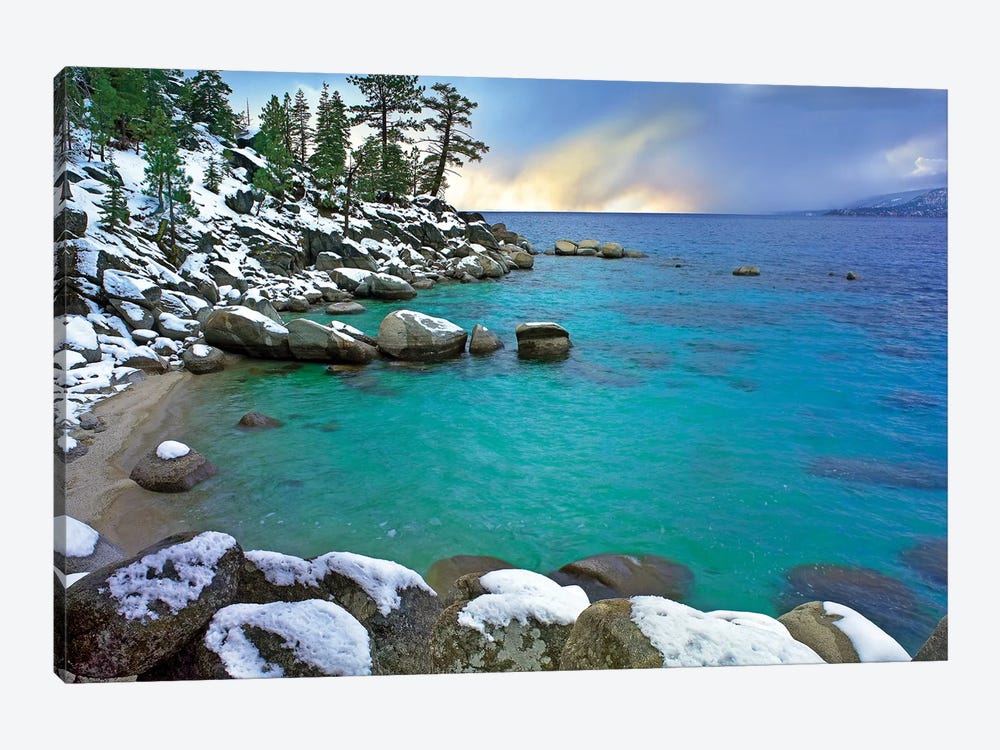 Hidden Beach And Memorial Point, Lake Tahoe, Nevada by Tim Fitzharris 1-piece Canvas Print