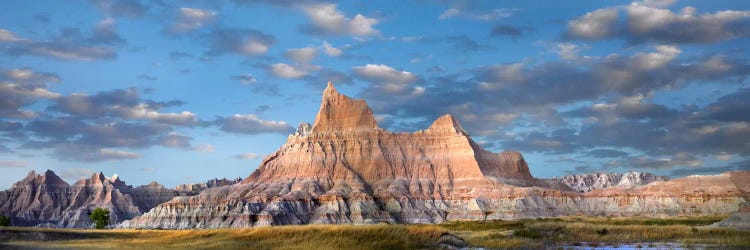 Landscape Showing Erosional Features In Sandstone, Badlands National Park, South Dakota