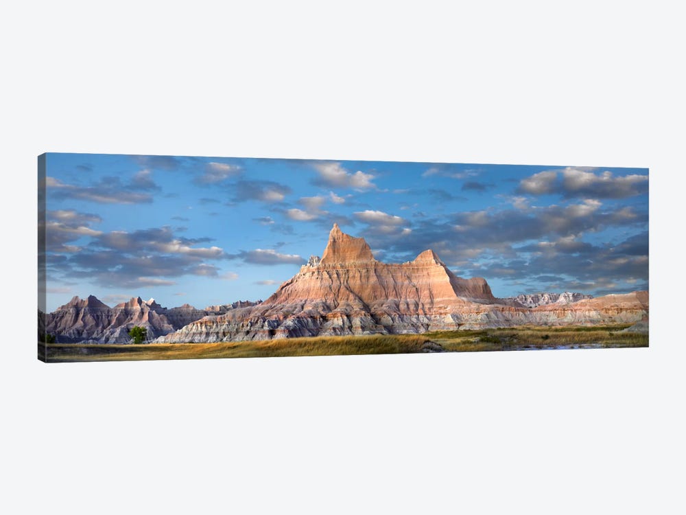 Landscape Showing Erosional Features In Sandstone, Badlands National Park, South Dakota by Tim Fitzharris 1-piece Canvas Print