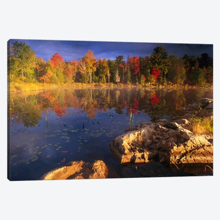 Lang Lake, Fall Colors, Ontario, Canada Canvas Print #TFI510} by Tim Fitzharris Canvas Art