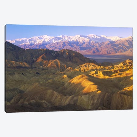 Looking At Panamint Range Over The Furnace Creek Playa From Zabriskie Point, Death Valley National Park, California Canvas Print #TFI545} by Tim Fitzharris Canvas Artwork
