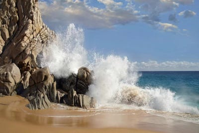Lover's Beach With Crashing Waves, Cabo San Lucas, Mexico by Tim Fitzharris art print