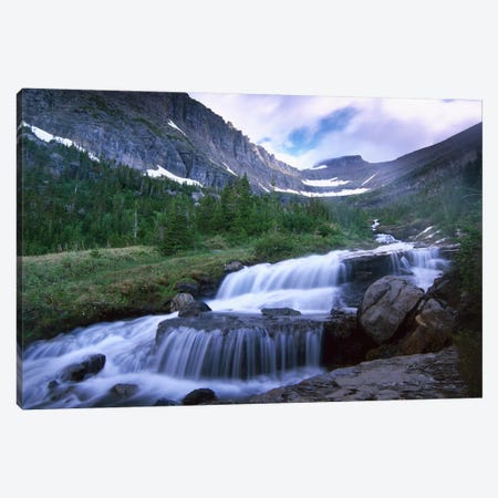 Lunch Creek Cascades, Glacier National Park, Montana Canvas Print #TFI554} by Tim Fitzharris Art Print