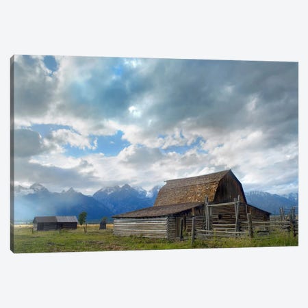 Mormon Row Barn, Grand Teton National Park, Wyoming I Canvas Print #TFI619} by Tim Fitzharris Canvas Art Print