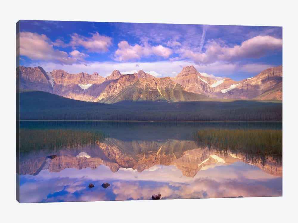 Mount Chephren Reflected In Waterfowl Lake, Banff National Park, Alberta, Canada by Tim Fitzharris 1-piece Canvas Wall Art