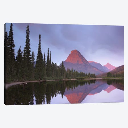 Mount Sinopah Reflected In Two Medicine Lake, Glacier National Park, Montana Canvas Print #TFI646} by Tim Fitzharris Art Print