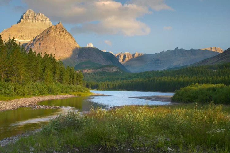 Mount Wilbur At Fishercap Lake, Glacier National Park, Montana