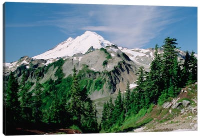 Mt Baker, Cascade Mountains, Washington Canvas Art Print - Cascade Range