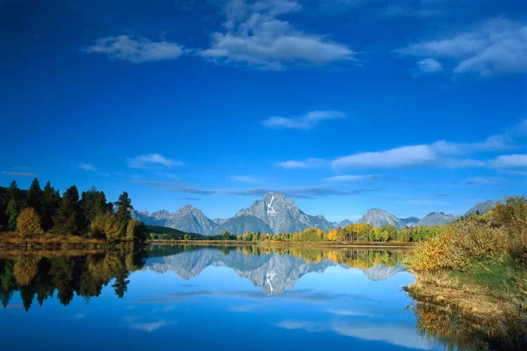 Mt Moran Reflected In Oxbow Bend, Grand Teton National Park, Wyoming