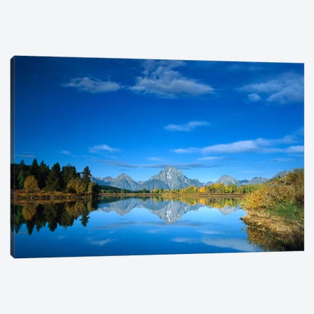Mt Moran Reflected In Oxbow Bend, Grand Teton National Park, Wyoming Canvas Print #TFI659} by Tim Fitzharris Canvas Art Print