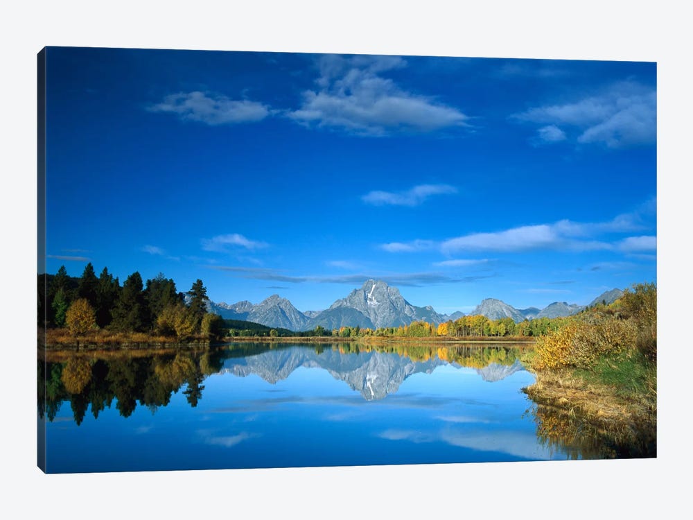 Mt Moran Reflected In Oxbow Bend, Grand Teton National Park, Wyoming 1-piece Canvas Art
