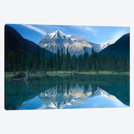 Mt Robson, Highest Peak In The Canadian Rocky Mountains, Reflected In Lake, British Columbia, Canada Canvas Print #TFI671} by Tim Fitzharris Art Print