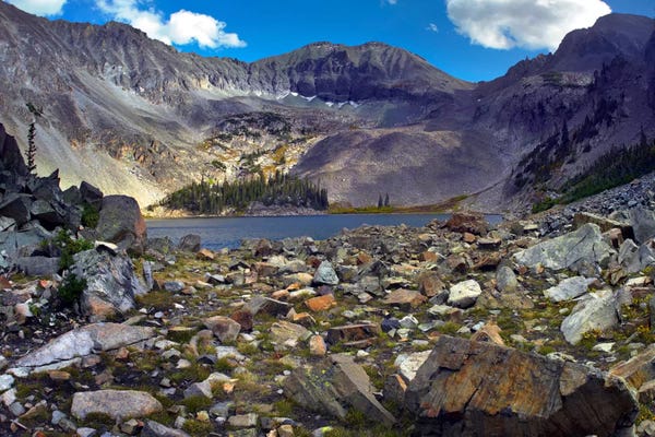 Colorado: Nokhu Crags, Hornfel Layers Carved By Glaciers, Medicine Bow Range, Colorado I by Tim Fitzharris