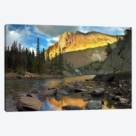 Nokhu Crags, Hornfel Layers Carved By Glaciers, Medicine Bow Range, Colorado II Canvas Print #TFI683} by Tim Fitzharris Canvas Artwork