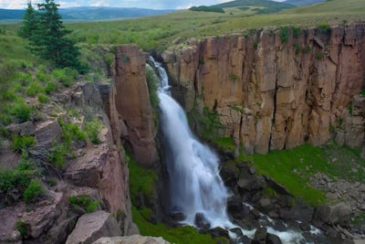 North Clear Creek Falls Cascading Down Cliff, Colorado II by Tim Fitzharris art print