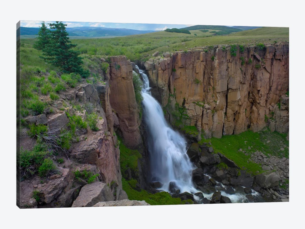 North Clear Creek Falls Cascading Down Cliff, Colorado II by Tim Fitzharris 1-piece Canvas Print