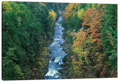 Ottauquechee River And Quechee Gorge, Vermont Canvas Art Print - Tim Fitzharris