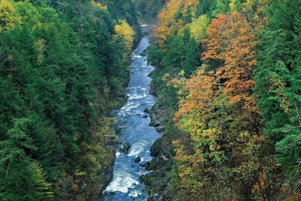 Minden Pictures: Ottauquechee River And Quechee Gorge, Vermont by Tim Fitzharris