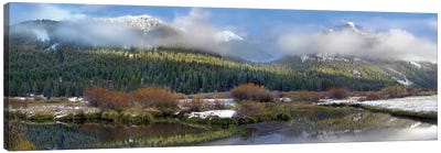 Panoramic View Of The Pioneer Mountains, Idaho Canvas Art Print
