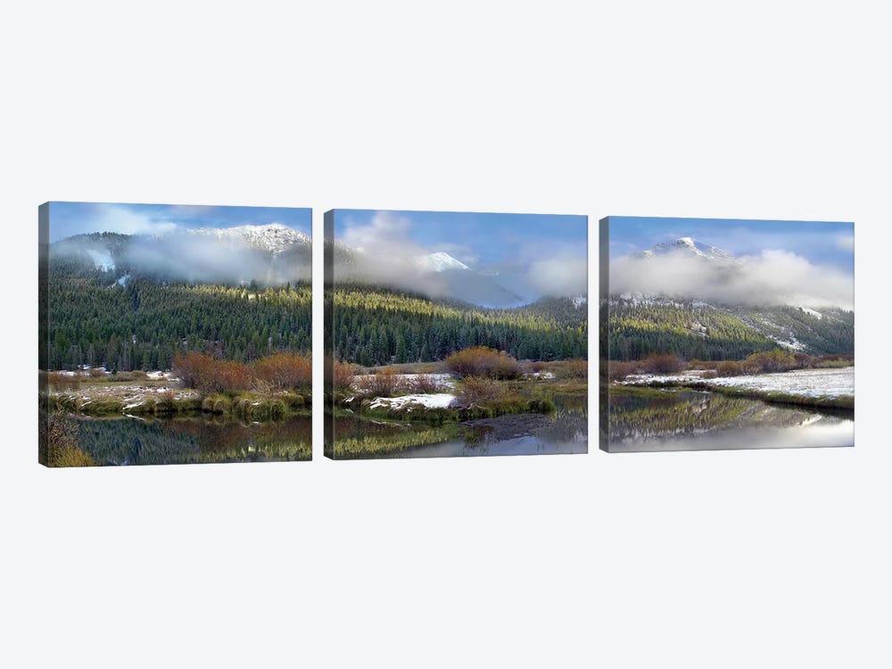 Panoramic View Of The Pioneer Mountains, Idaho by Tim Fitzharris 3-piece Canvas Print