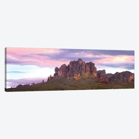 Panoramic View Of The Superstition Mountains At Sunset, Arizona Canvas Print #TFI776} by Tim Fitzharris Art Print