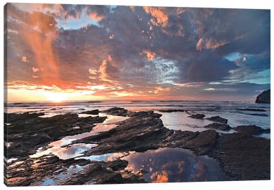 Pelada Beach At Sunset, Costa Rica Canvas Art Print