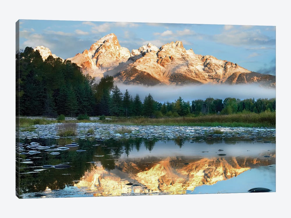Pond Reflecting Grand Tetons, Grand Teton National Park, Wyoming by Tim Fitzharris 1-piece Canvas Art
