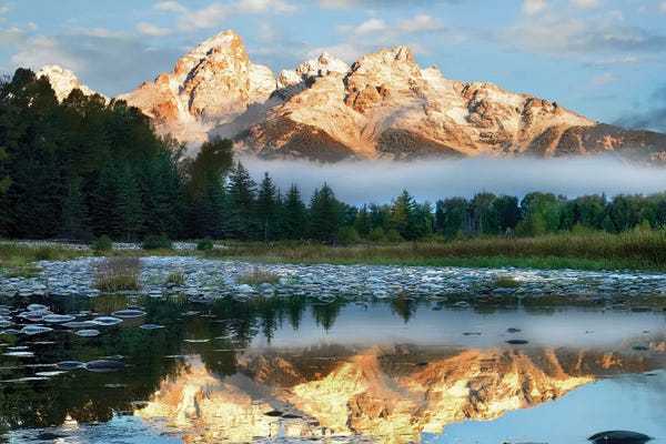 Wyoming: Pond Reflecting Grand Tetons, Grand Teton National Park, Wyoming by Tim Fitzharris